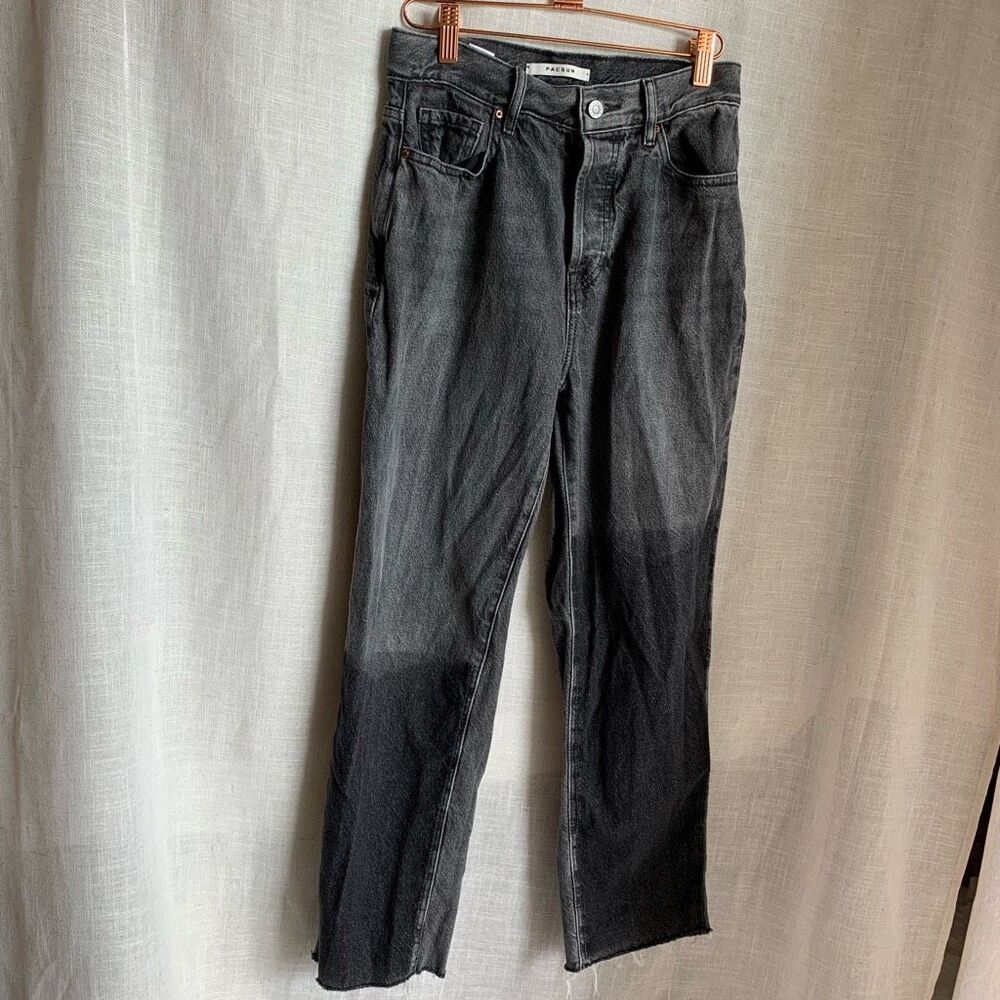 PacSun Womens High Rise Straight Leg Jeans Size 25 Dark Wash‎ Y2K Grunge